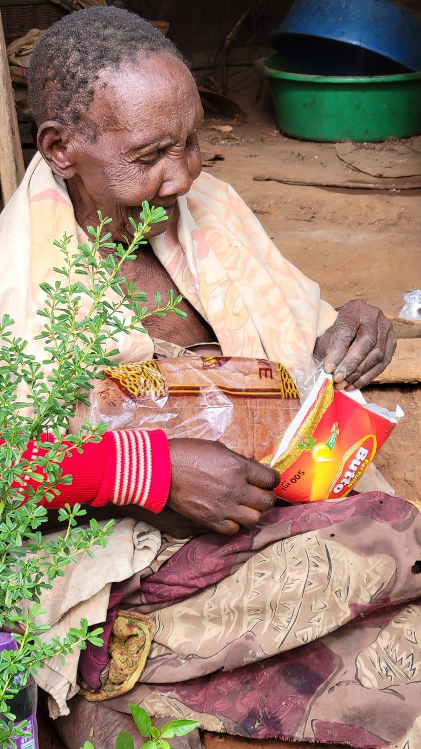 Elderly beneficiary receiving support
